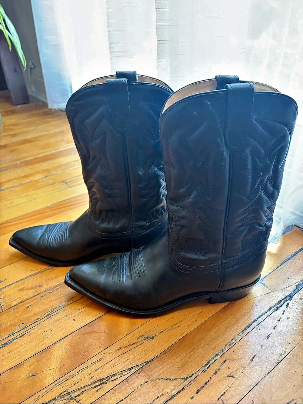 Men's Black Cowboy Western Boots